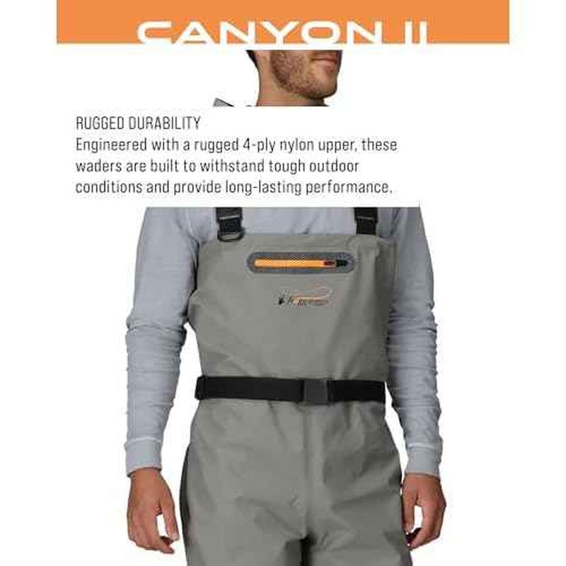 FROGG TOGGS Canyon II Breathable Waterproof Stockingfoot Fishing Chest Wader for Fishing