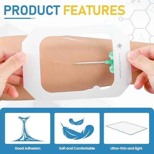 80 Packs Transparent Film Dressing 4" x 4.75", Waterproof Bandages for Wounds, Wound Dressing for Shower or IV Shield, Tattoo Aftercare Bandage, Clear Bandages for Wound Care