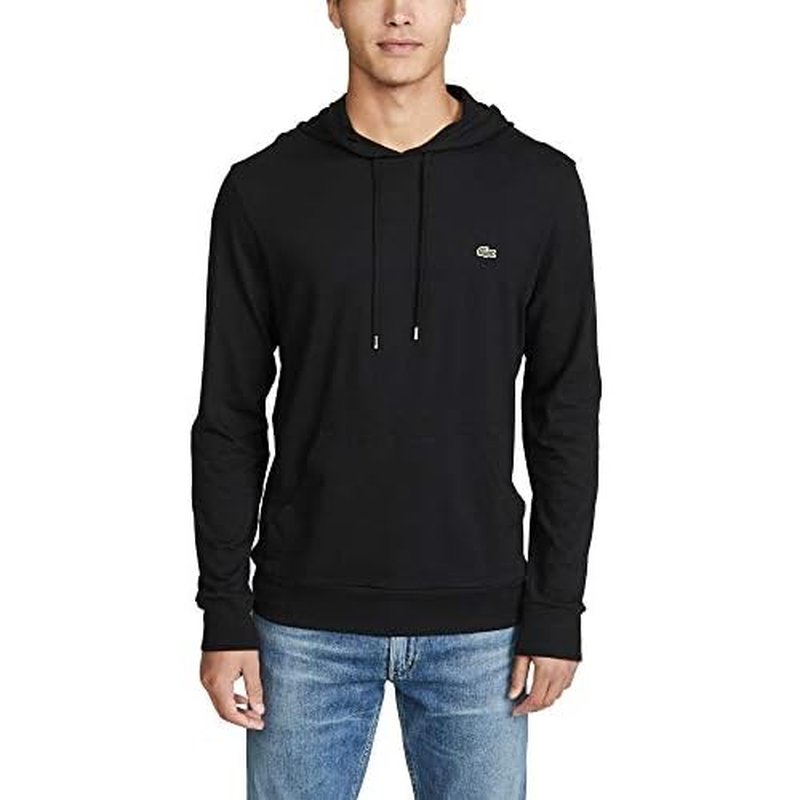 Lacoste Long Sleeve Hoodie Jersey Tee W/Central Pocket, Th9349 Shirt