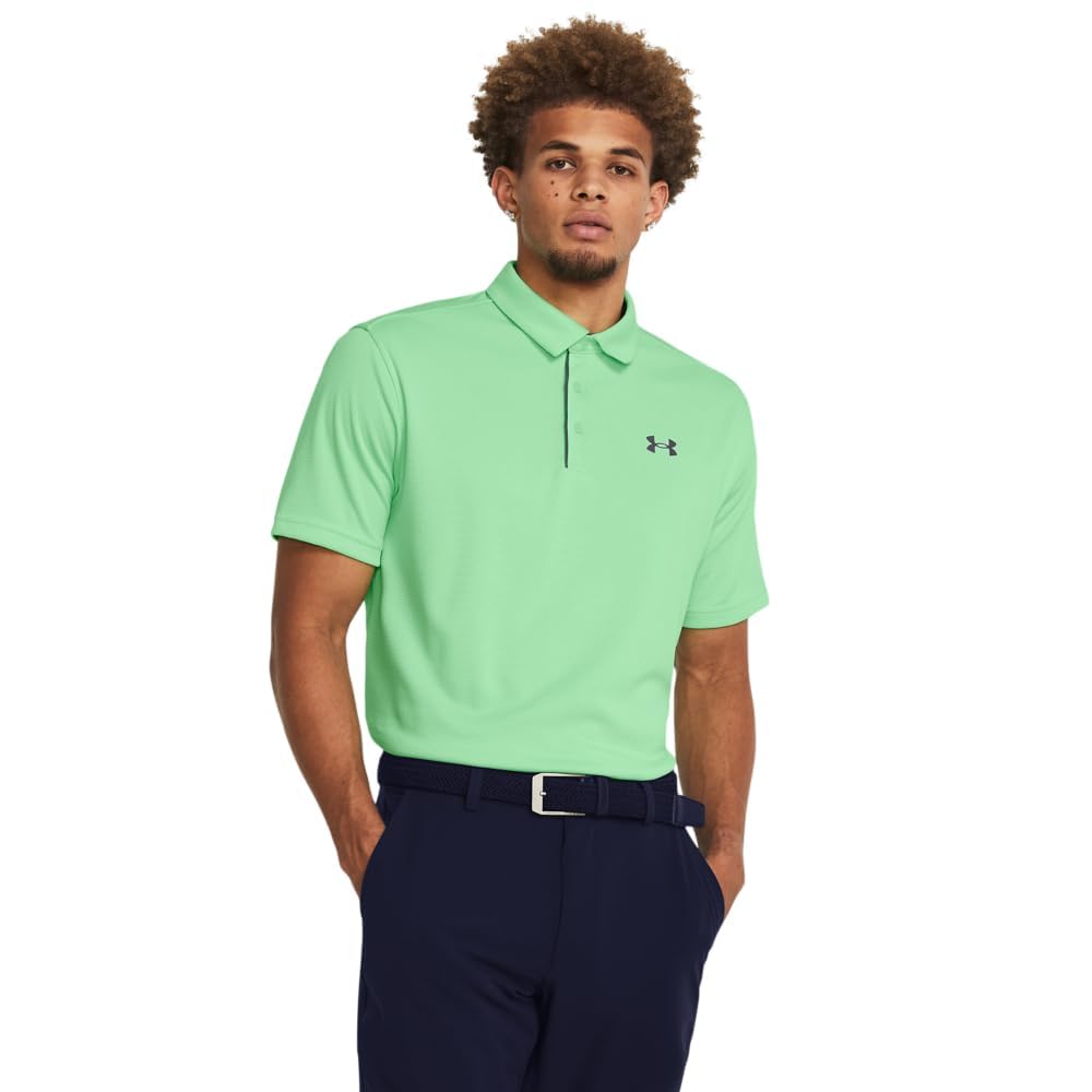 Under Armour Men's Tech Golf Polo, (350) Matrix Green / / Pitch Gray, X-Large