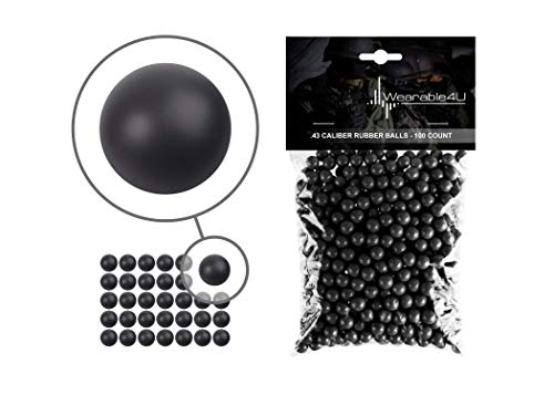 Wearable4U .50 Caliber Rubber Balls New Reusable Training Soft Rubber Balls for Paintball Guns (500 Rounds, Yellow x 500)