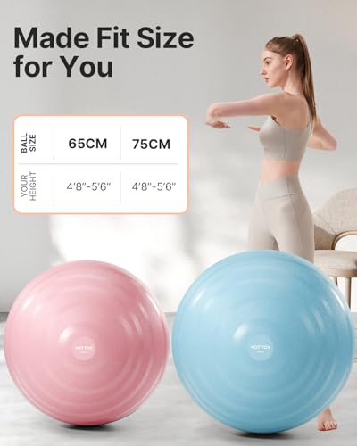 YOTTOY Pregnancy Ball,1.8mm Thick Birthing Ball for Maternity Physio and Birth Preparation,Yoga Ball&Exercise Ball for Pregnancy Includes Pump