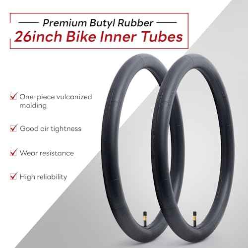 26x1.75/1.95/2.0/2.10/2.125 Inch AV48mm Bike Tubes 26" Replacement Bicycle Inner Tubes (2 PCS) Reliable 26 x 1.75-2.125 Inner Tubes Schrader Valve for City/Road/Mountain/Cruiser Cycling Scenarios