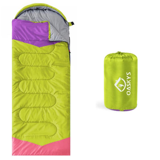 oaskys Camping Sleeping Bag - 3 Season Warm & Cool Weather - Summer Spring Fall Lightweight Waterproof for Adults Kids - Camping Gear Equipment, Traveling, and Outdoors