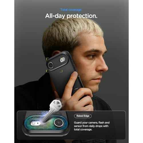 Spigen for iPhone Air Case, Tough Armor T MagFit [Camera Control Button] [Compatible with Magsafe] - Black