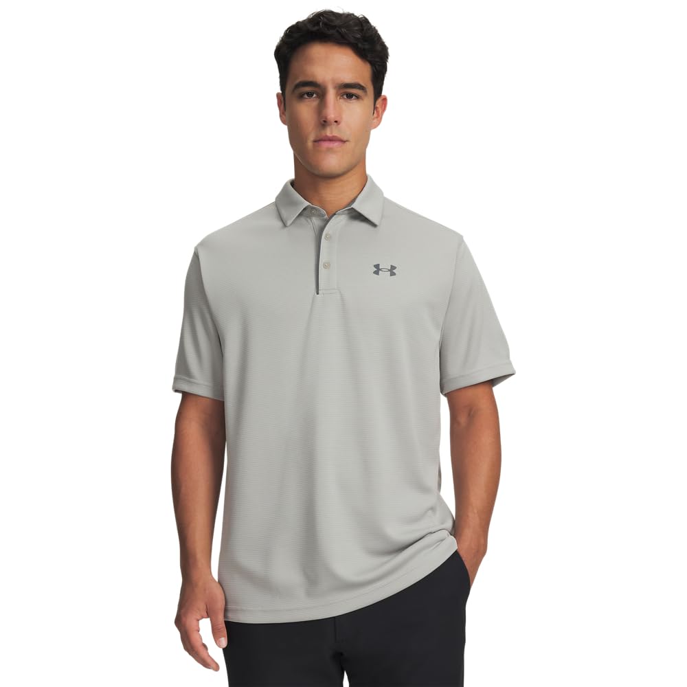 Under Armour Men's Tech Golf Polo, (069) Titanium / / Pitch Gray, Large Tall