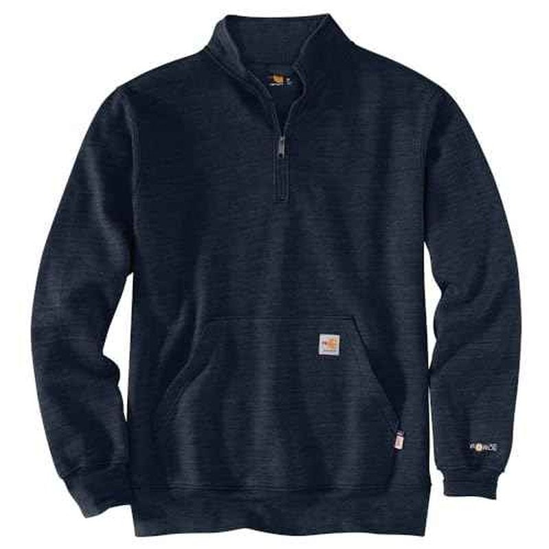 Carhartt Men's Flame-Resistant Force Loose Fit Midweight Mock Neck Sweatshirt