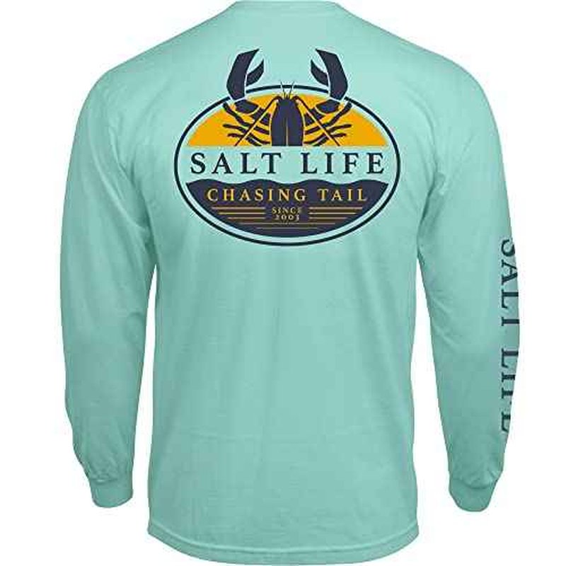 Salt Life Men's Lobster Tailin Long Sleeve Crew Neck Tee