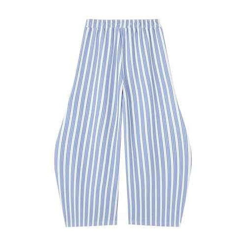 Aelfric Eden Baggy Wide Leg Sweatpants for Women Striped Sweat Pants Elastic Waist Lantern Trouser