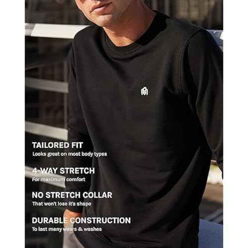 INTO THE AM Premium Crewneck Sweatshirts For Men S - 4XL Lightweight Casual Fitted Sweater