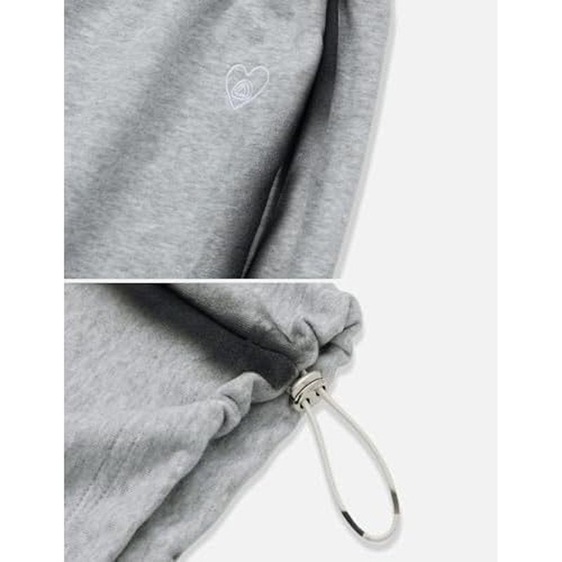 Aelfric Eden Wide Leg Sweatpants Women Baggy Graffiti Heart Lounge Pants with Pockets