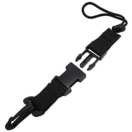 Scuba Choice Scuba Diving Dive Black Lanyard Clip with Webbing Strap Quick Release Buckle