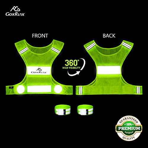 Reflective Vest Running Gear,Lightweight Reflective Safety Vests with Arm Bands