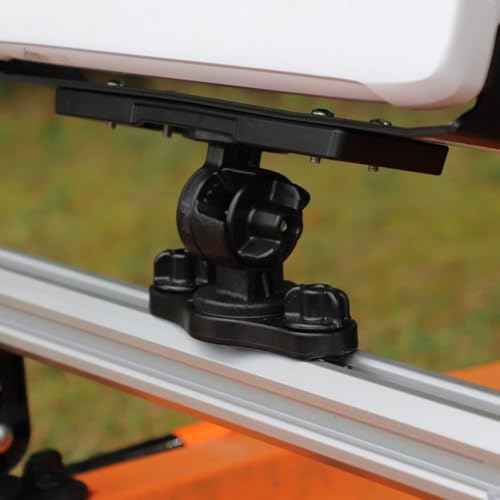 YakAttack Zero Play LockNLoad Track Mount & Rail Adapter | Heavy Duty Kayak Mounting Base for Fish Finders, Rod Holders & Accessories | Keep Kayak Fishing Accessories Secure | Made in USA