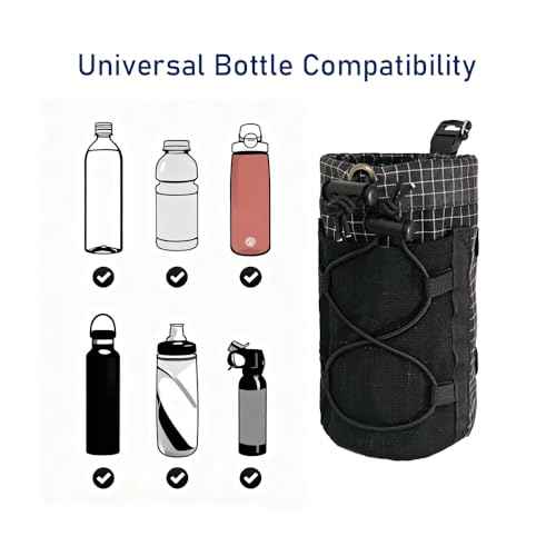 Ultralight Water Bottle Holder for Backpack Straps - Fits 8-24oz Bottles | Hands-Free Hydration Pouch for Hiking, Running & Outdoor Activities