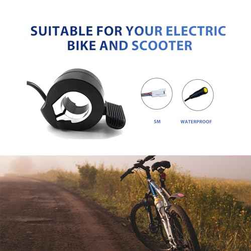 BAFANG Ebike 130X Thumb Throttle 24V 36V 48V 60V 72V Waterproof/SM Connector,E Bike Speed Control Accessories for Electric Bicycle Conversion Kit E-Bike Accessories