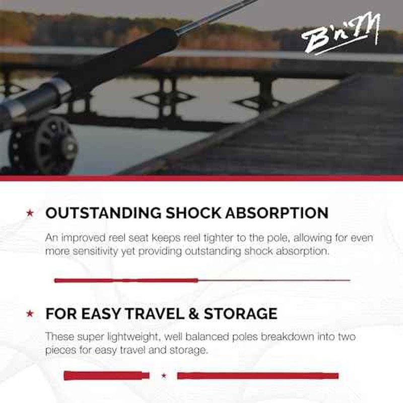 B&M DIA122 12 ft. Diamond Jig Fishing Pole - 2 Piece