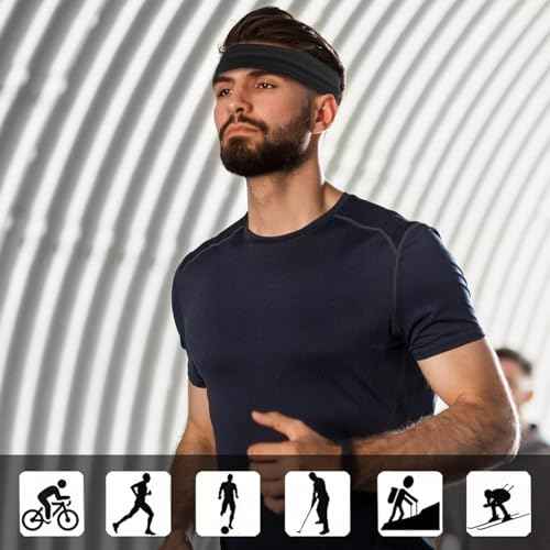 Workout Headbands Non Slip Headband Sport Headbands Sweatbands Elastic Sport Hair Bands for Sports Travel Indoor Fitness Gym