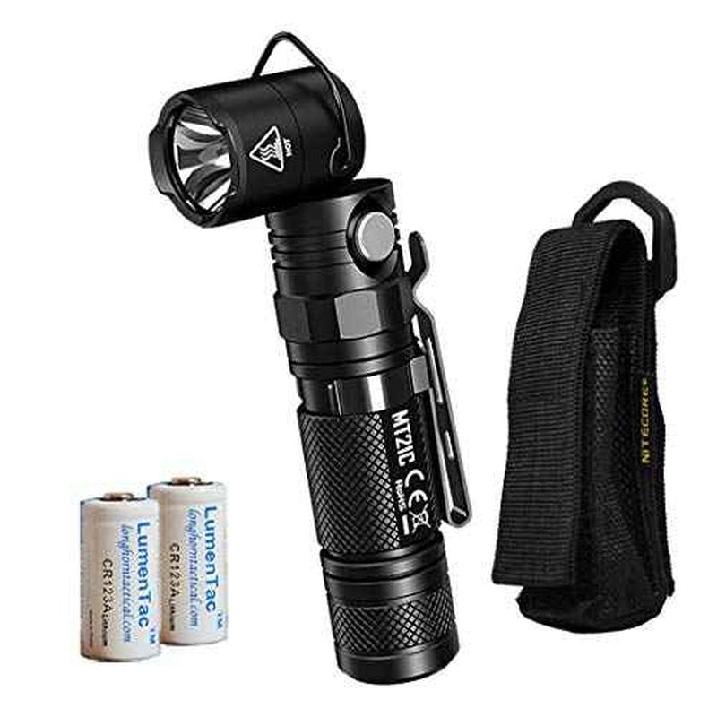 Nitecore MT21C 1000 Lumen 90 Degree Tiltable Head Multifunction LED Flashlight with LumenTac Batteries for Work and Everyday Carry
