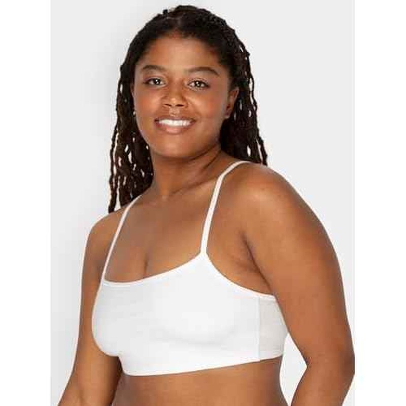 Fruit of The Loom Womens Spaghetti Strap Cotton Pullover Sports Bra Value Pack