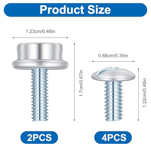 6PCS Stainless Steel Helmet Visor Screws Repair Kit for Hockey & Baseball Helmets