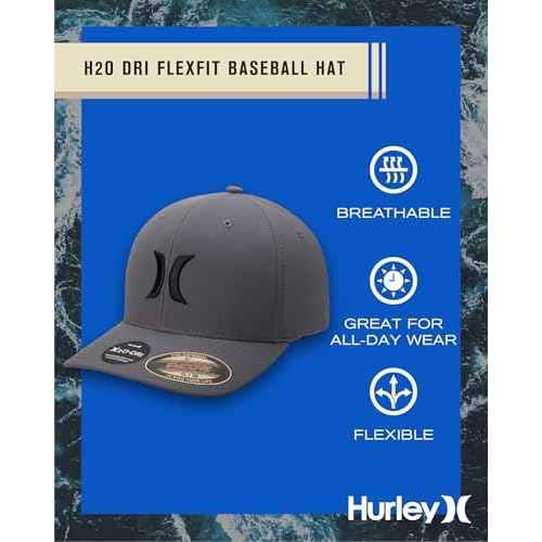 Hurley Men's Caps - One & Only Flexfit Baseball Cap - Fitted Hats for Men (S-XL)