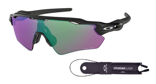 Oakley Radar EV Path OO9208 920844 38M Polished Black/Prizm Golf Sunglasses For Men+ BUNDLE Accessory Leash + BUNDLE with Designer iWear Eyewear Kit