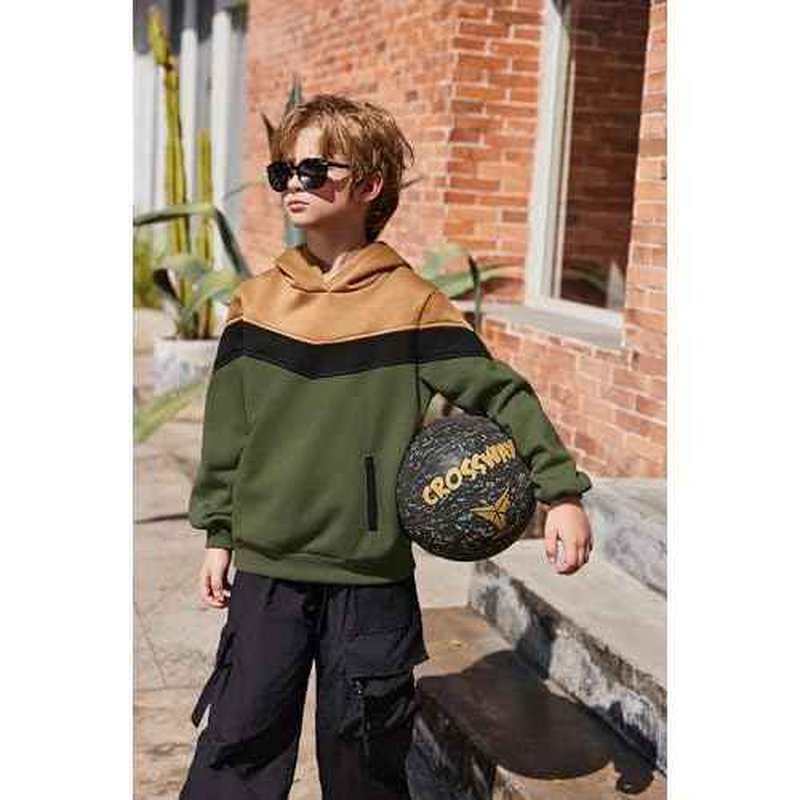 Arshiner Boy's Color Block Pullover Fleece Hoodie Long Sleeve Casual Sweatshirt with Pocket Age 3-13 Years