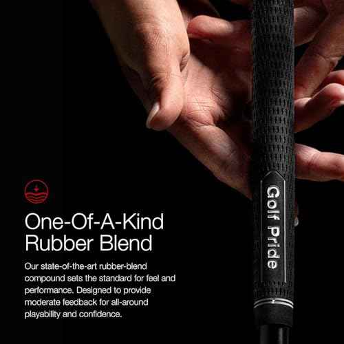 Golf Pride Tour Velvet Plus4 Golf Club Grip - Best All-Around Grip with Larger Lower Hand - Slip-Resistant Durable Rubber with Uniform Plus-Sign Texture