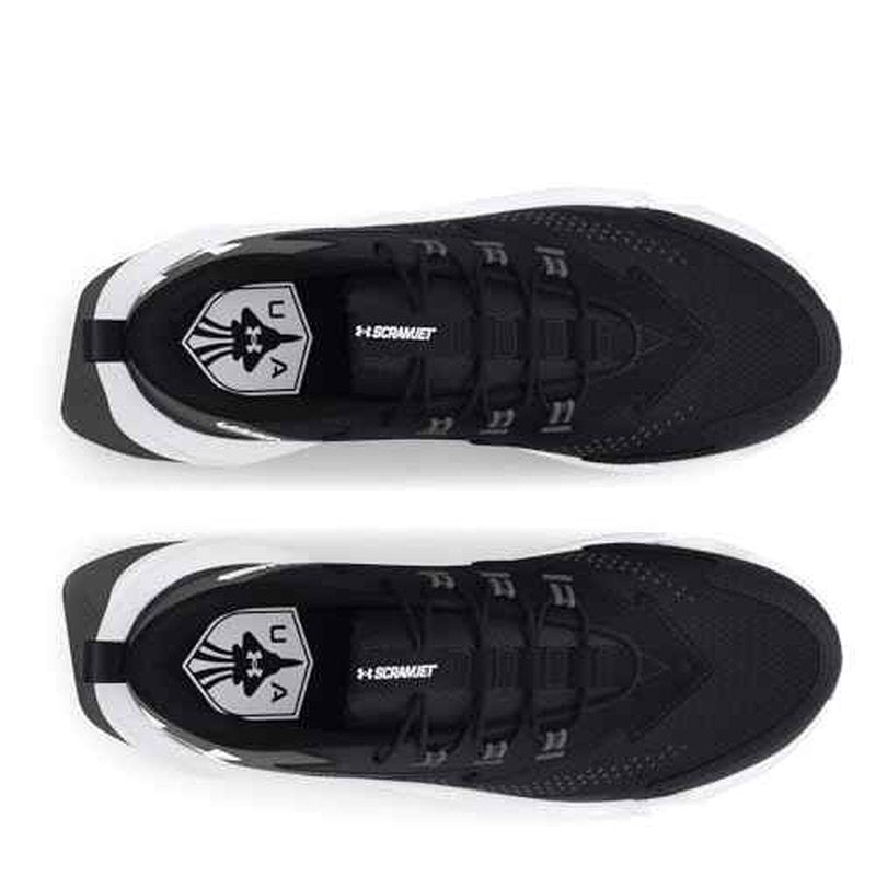 Under Armour Girls' Pre School Scramjet 6 Alternate Lace, (001) Black/Castlerock/White, 2, US