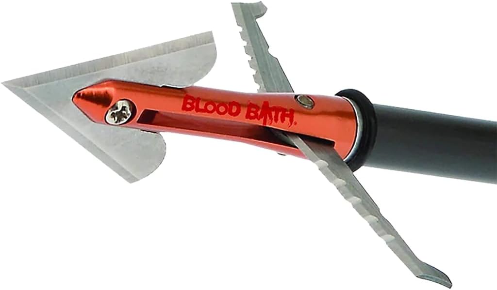 Blood Bath Broadhead 100 Gr - 3 Pack | Orange Archery Tips for .30-06