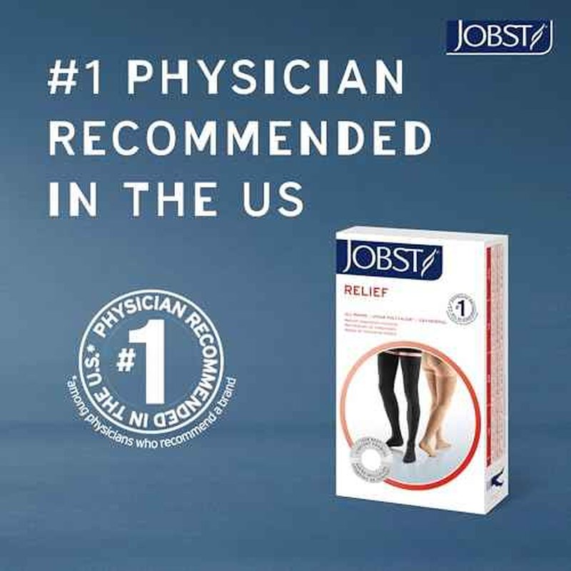 JOBST Relief Knee High Graduated Compression Socks 20-30mmHg - Comfortable Unisex Design - Closed Toe