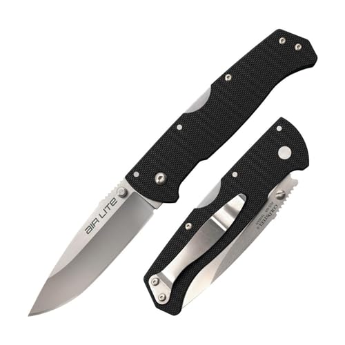 Cold Steel AIR LITE Drop Point / 8" Overall / 3.5" Blade / 3MM Thick / AUS10A / Blister Packed,Black