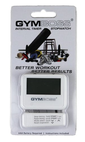 Gymboss Interval Timer and Stopwatch - White/Gray Gloss