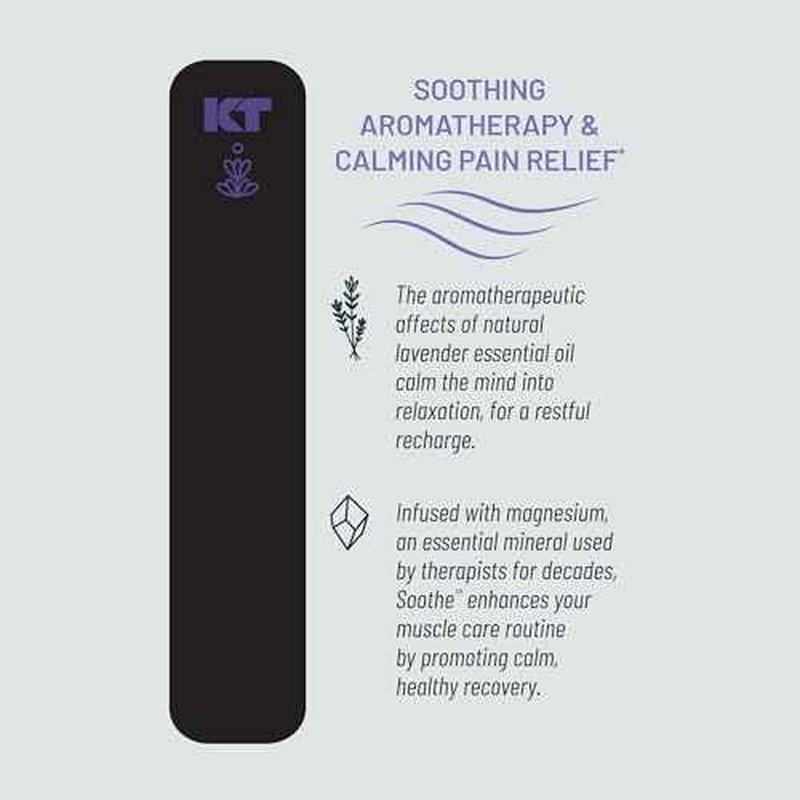 KT Tape, Soothe Tape, Lavender & Magnesium Infused Kinesiology Tape, 20 Count, 10" Precut Strips