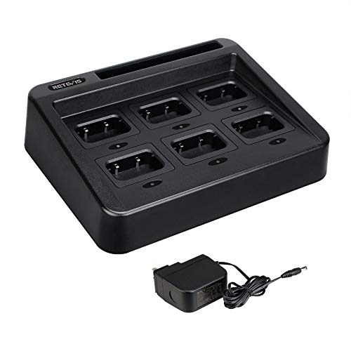 Retevis RT48 Walkie Talkie Charger, Six-Way Multi Unit Charger ONLY Compatible with Retevis RT48 Two Way Radios and Batteries, Walkie Talkie Charging Station with Removable Socket(1 Pack)