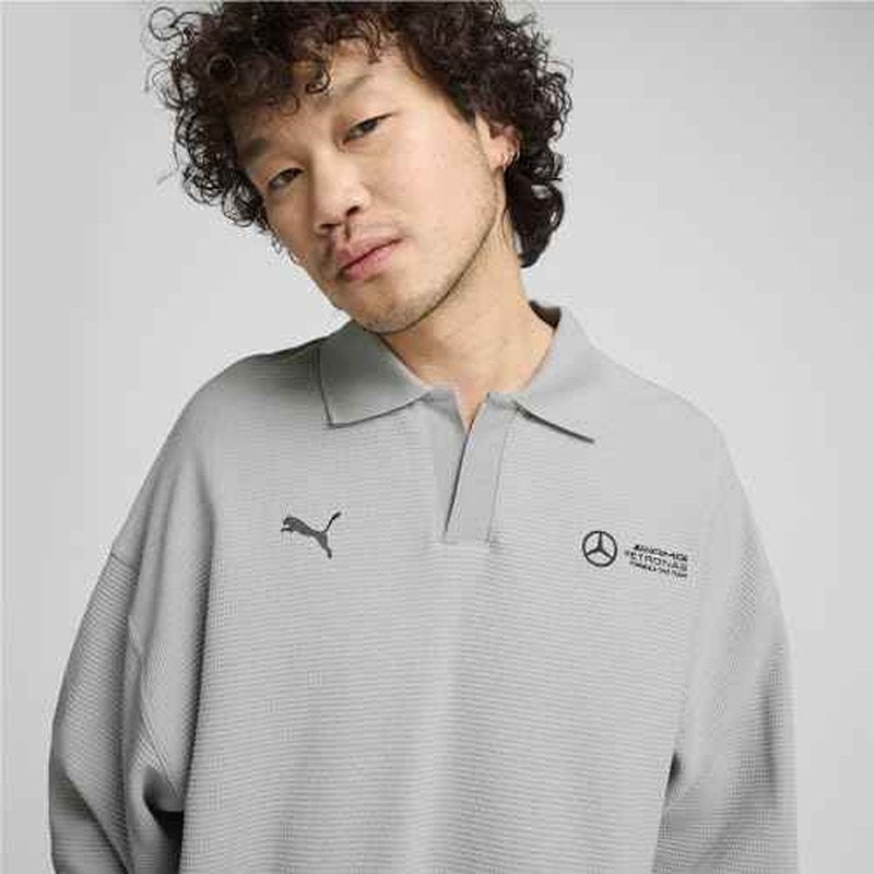 PUMA Men's Standard Mercedes AMG-Pertronas Formula 1 Longsleeve Polo, Team Silver, L