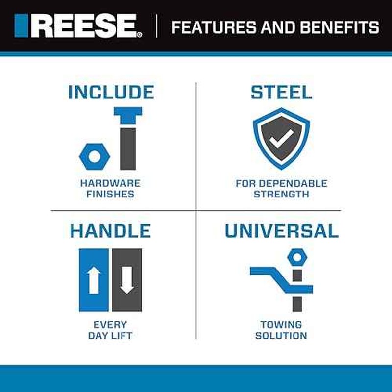 Reese 1400800383 Square Trailer Jack, No Mount, 8,000 lbs. Support Capacity, Topwind, Weld-On, 15 Inch Travel