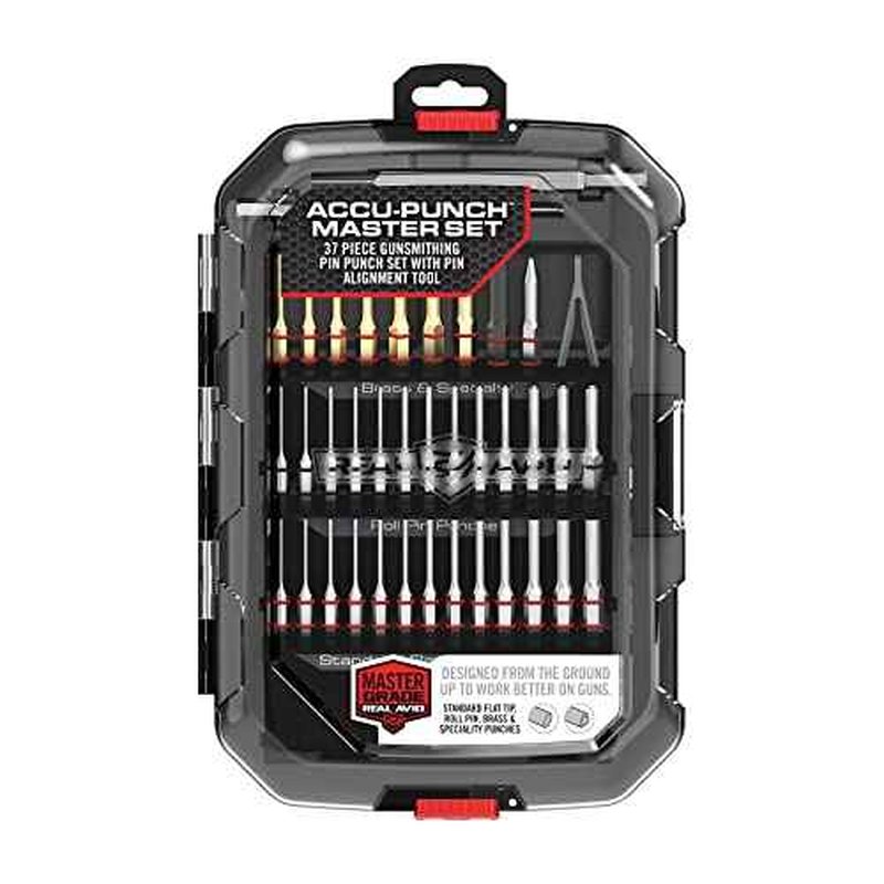 Real Avid Punch Set, Gunsmithing Tool Kit with Roll Pin Punch Set, Flat Tip Metal Punch Set, Brass Punch Set and Gunsmithing Tools: Pin Starter Tool