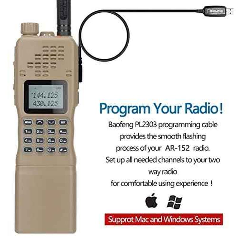 Ham Radio Baofeng AR-152 10W High Power Two Way Radio for Adults,Long Range 12000mAh Rechargeable walkie Talkie with Tactical Antenna and Programming Cable Full Set