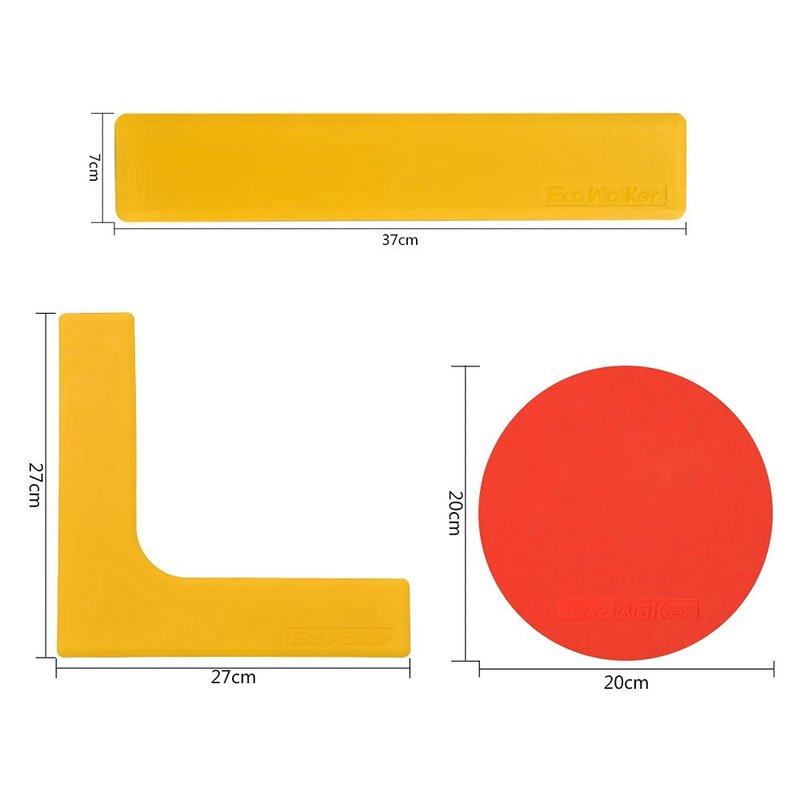 Eco Walker Court Line Marker Set Create Your Own Mini Pickleball Tennis Court (Yellow Court Marker)