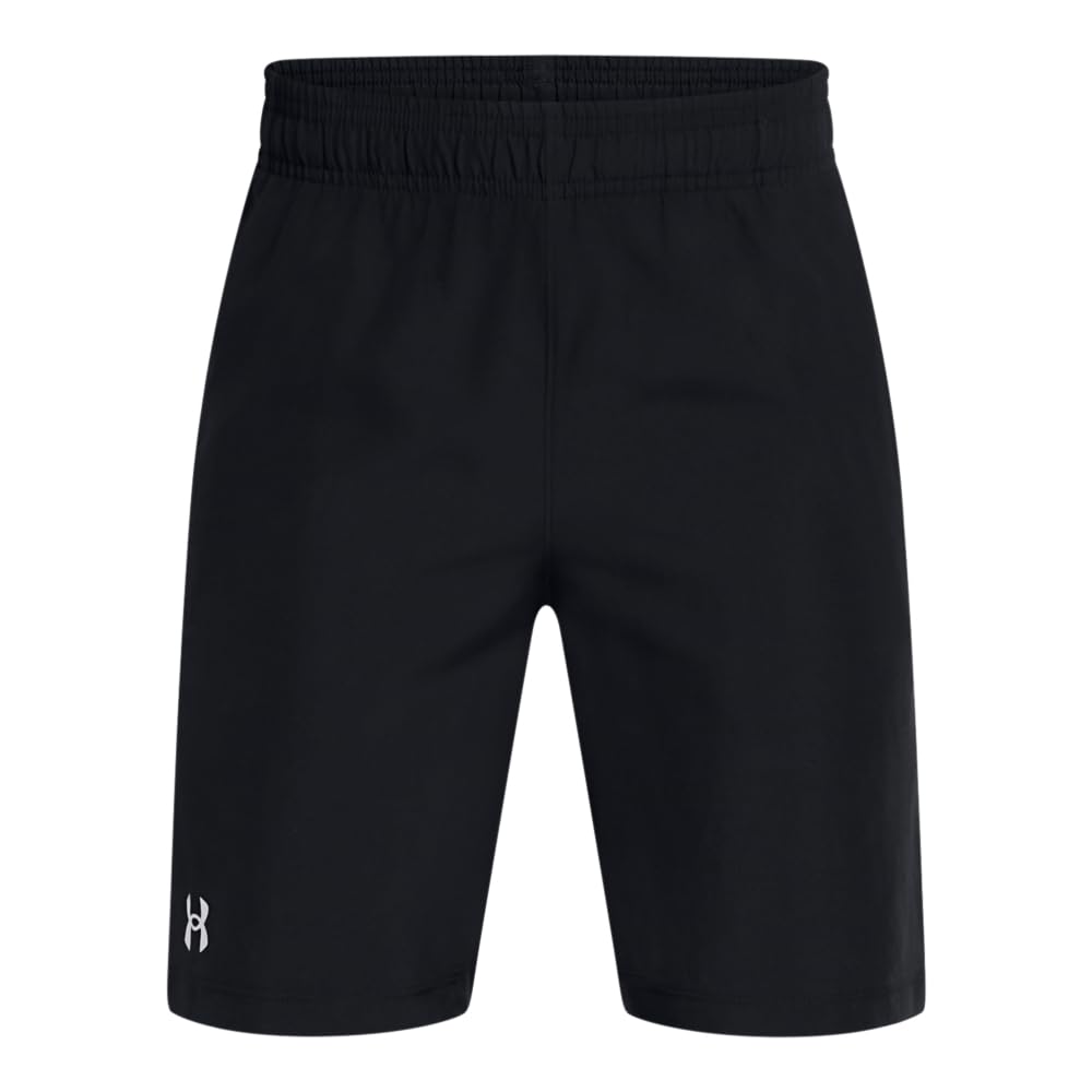 Under Armour Boys Performance Woven Shorts, (002) Black / / White, Large