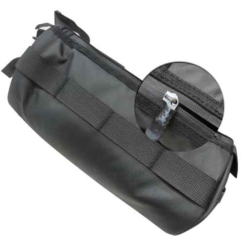 Bike Handlebar Bag Bicycle Handle Bar Bag Handy Front Bike Bags Handlebar Storage Pouch Pack with Shoulder Strap Little Mountain Road Bike Barrel Bag (Gray)