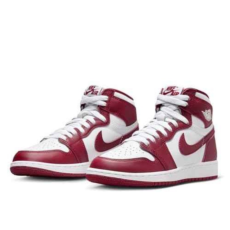 Jordan Big Kid's 1 Retro High OG Artisanal Red Wht/Team Red (FD1437 160)