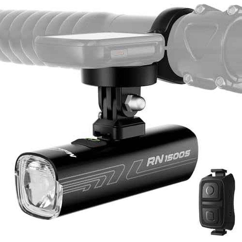 Magicshine Bike Light RN 1500S, Bicycle Lights for Night Riding with Underneath Mounted, FTR LightSync Control, USB Rechargeable, Bike Light Front and Back for Road Mountain Cycling