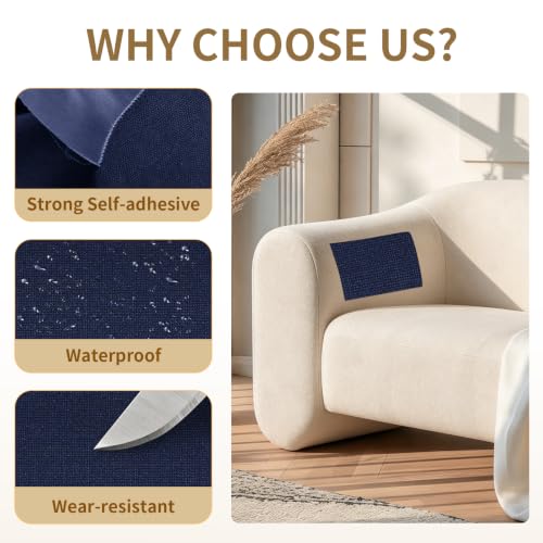 Skystuff Navy Canvas Repair Tape 12x59 Inches Self-Adhesive Fabric Patch