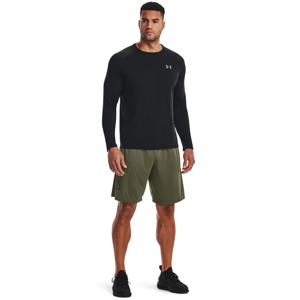 Under Armour Men's Tech Graphic 10" Shorts, (390) Marine OD Green / / Black, Medium