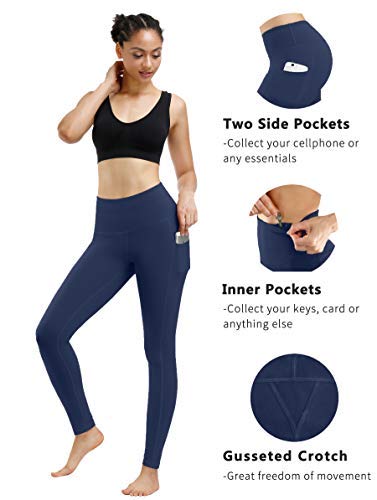 Fengbay 3 Pack High Waist Yoga Pants, Pocket Yoga Pants Tummy Control Workout Running 4 Way Stretch Yoga Leggings