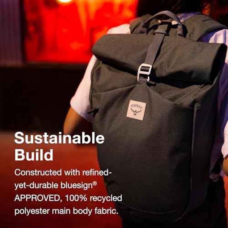 Osprey Arcane Roll Top Commuter Backpack, Porcelain Orange Heather