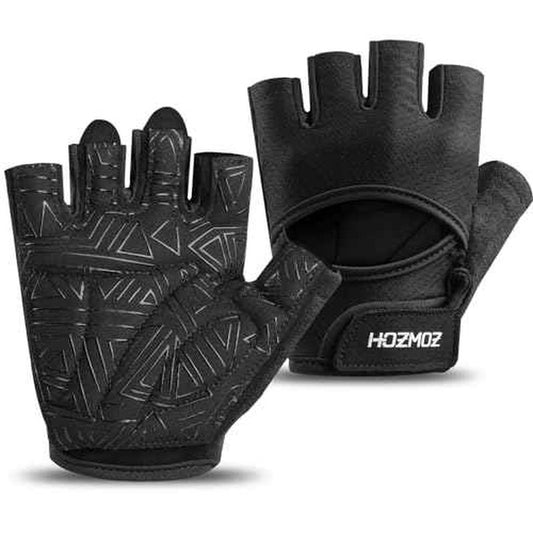 Ventilated Weight Lifting Gloves, Thick Padded Workout Gym Gloves with Full Palm Protection & Grip & Shock Absorption for Women & Men's Fitness Exercise Training
